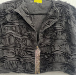 #900 Easy Shrug jacket in Textured Fabric with Rajasthani Embroidery