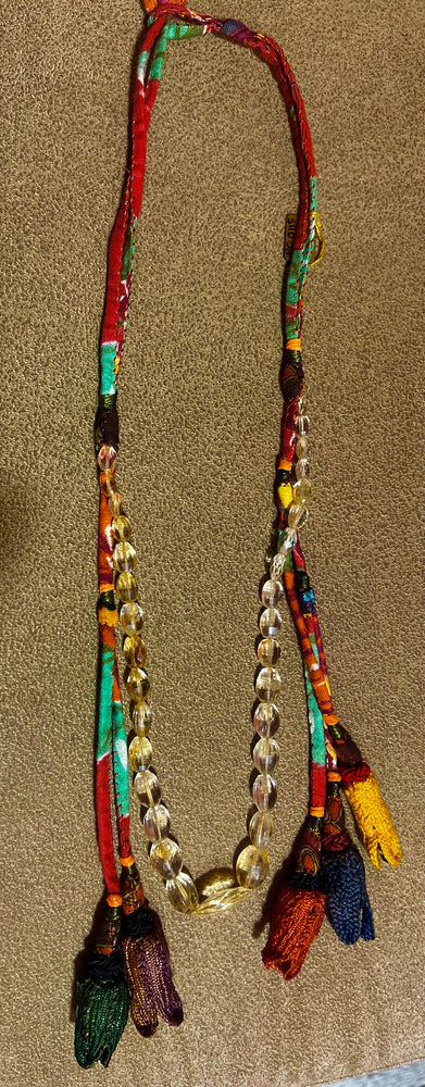 #1279 Citrine, Antique Tassels