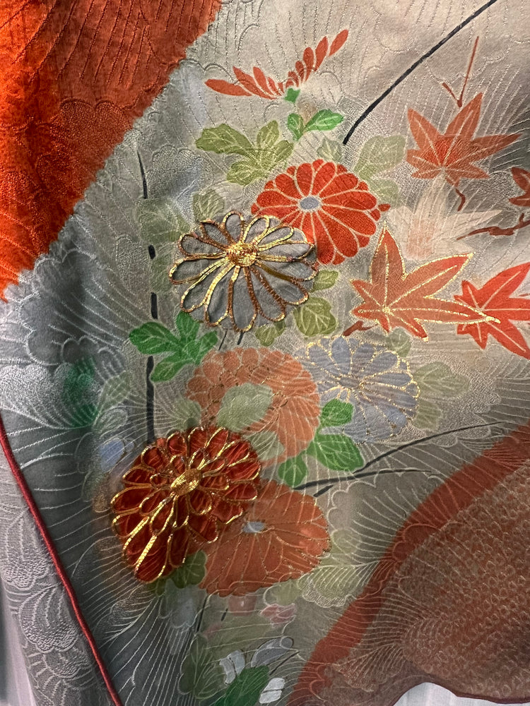 #1326 Perfect Pants  II Antique Silk Kimono OverDyed