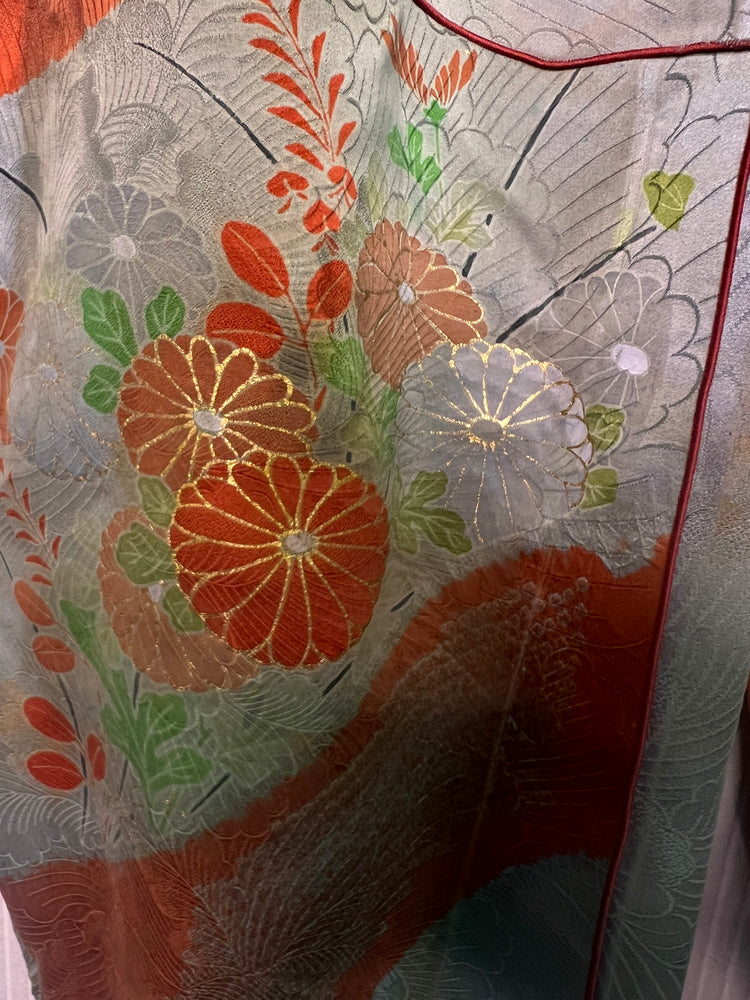 #1326 Perfect Pants  II Antique Silk Kimono OverDyed