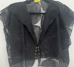 #913 Easy Tulle Vest with Squiggle Circles and Antique Brass African Beads