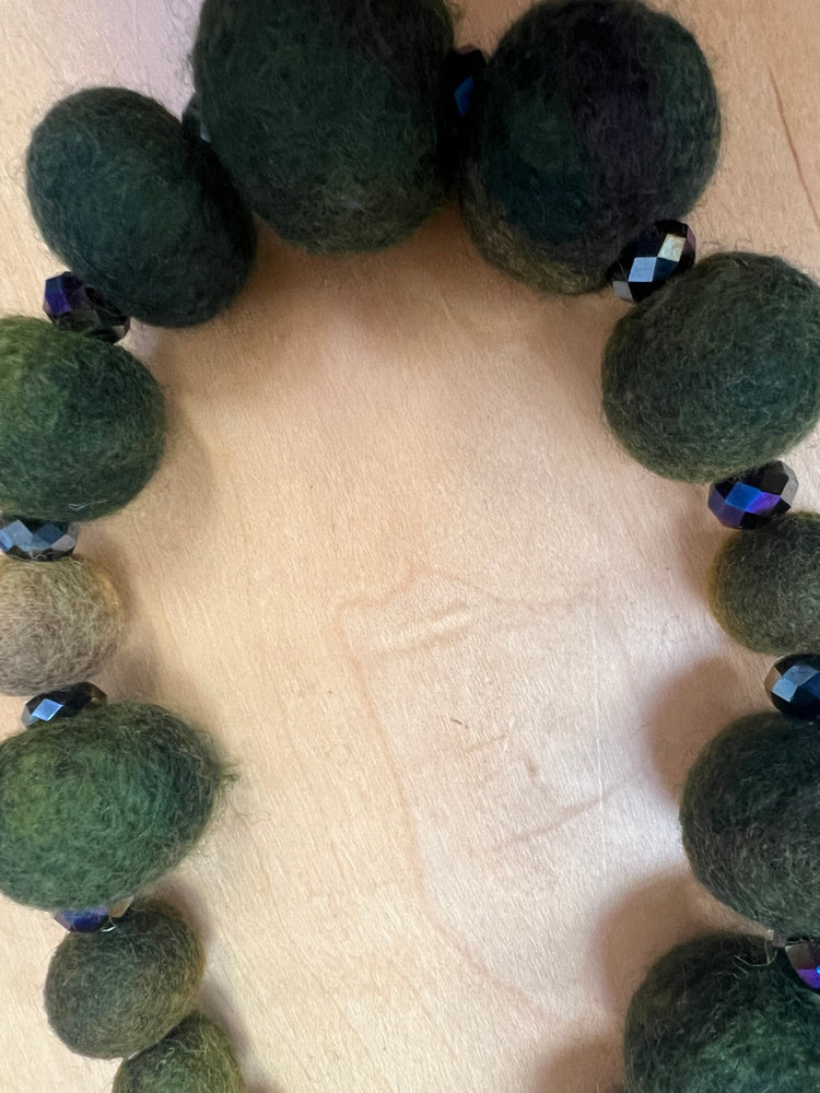 #879 Wool Ball Necklace