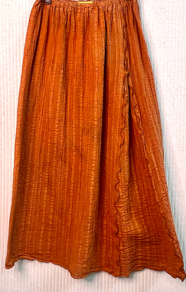 #1178 HandDyed Cotton Gauze Pencil Skirt