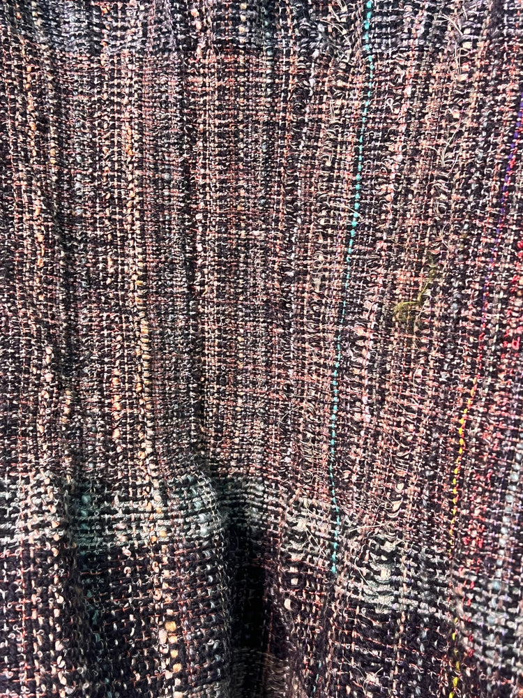 #1362 Easy Handwoven Jacket with Plaid Buttons