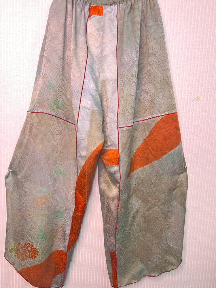 #1326 Perfect Pants  II Antique Silk Kimono OverDyed