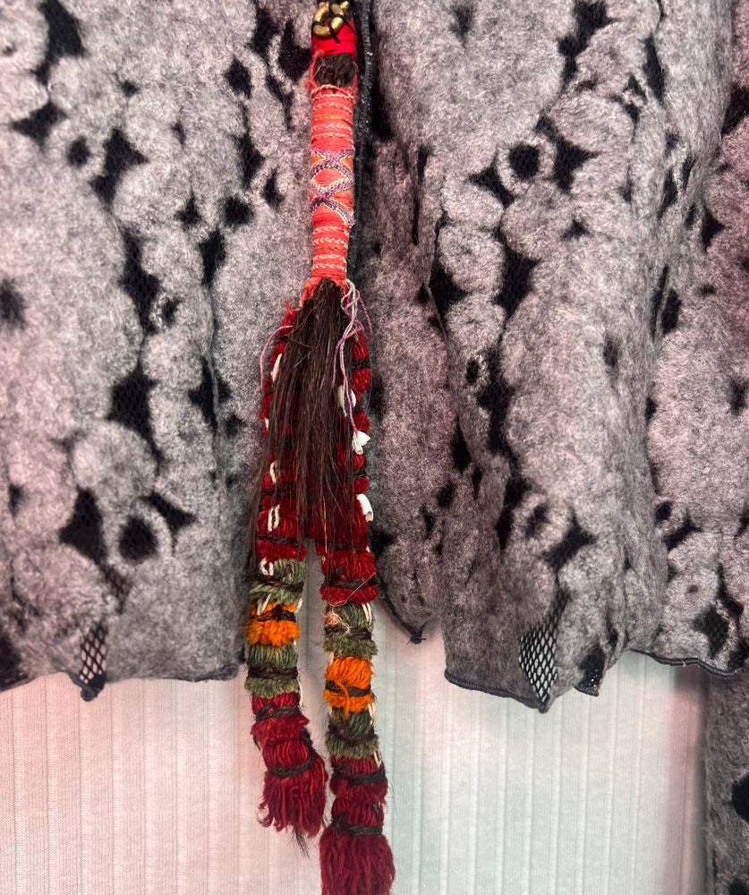 #1335 Easy Shrug Jacket with Removable Pin - Tribal Handmade