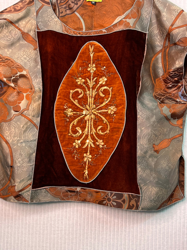 #1240  Earl’s Top Antique Ottoman Metallic and Sequins Embroidered and Hand Dyed Velvet and Brocade