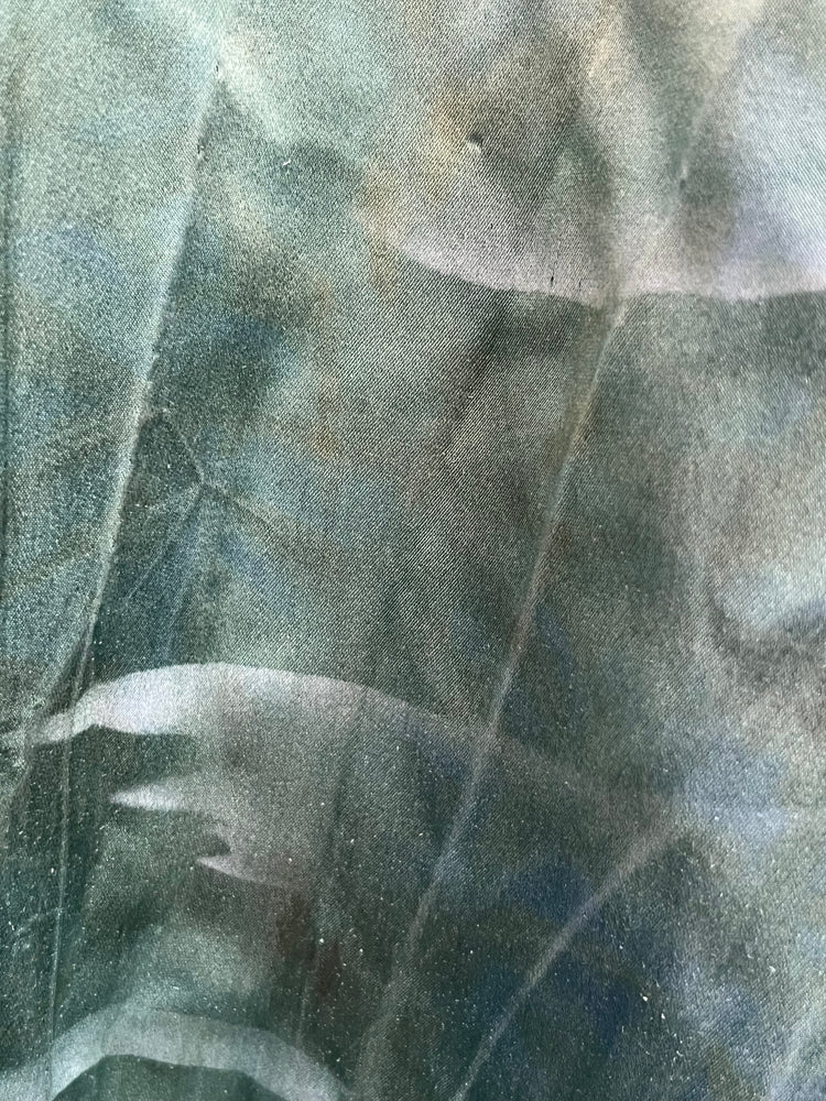 #1243 Godets Skirt OverDyed Aqua Green