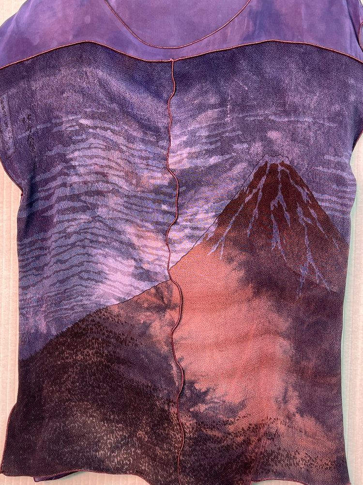 #1171  Earl’s Top Mount Fuji Antique Silk OverDyed Furoshiki