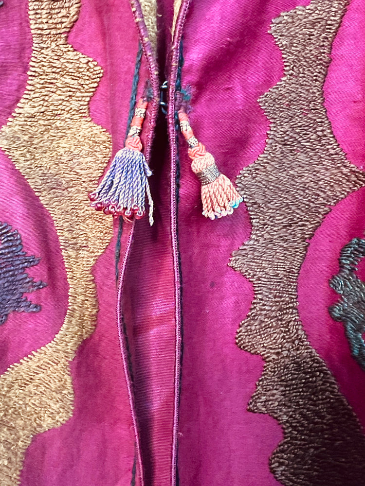 #1364  Easy Jacket Embroidered Suzani Hand Dyed Velvet