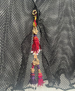 #910 Easy Jacket with Antique Turkmen Tassels and Antique African Brass Bead