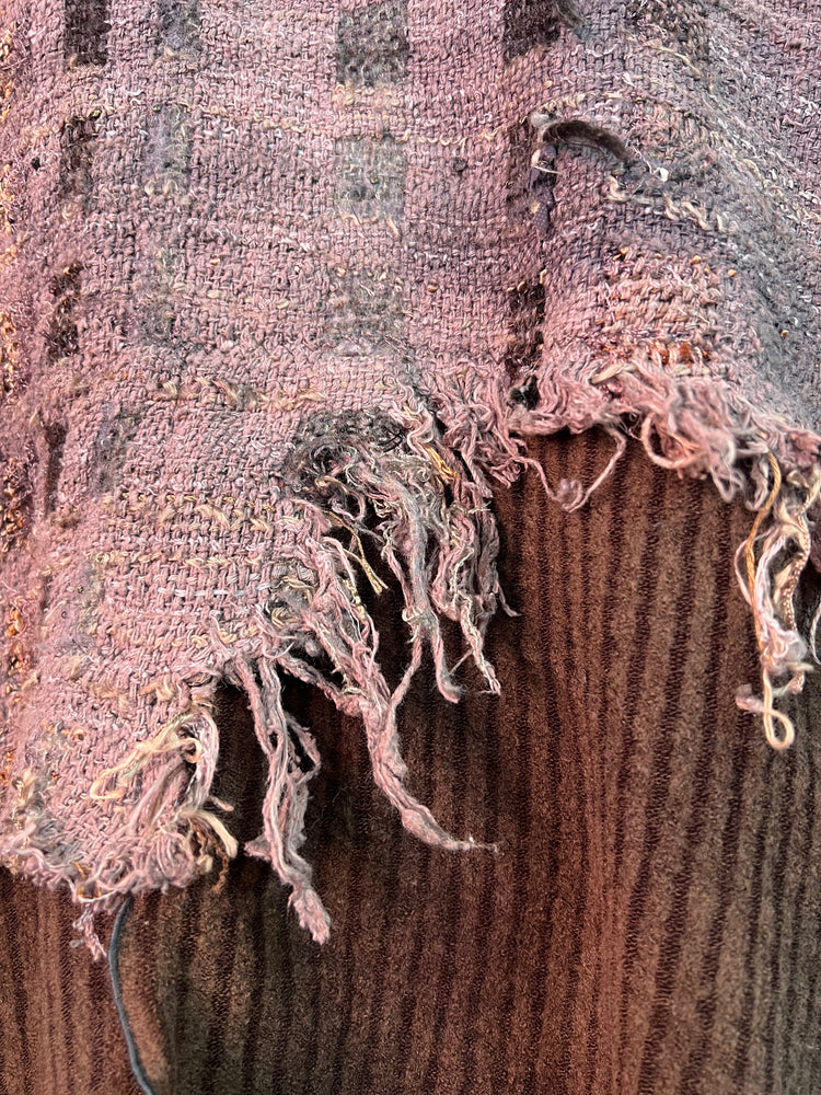 #1353 Handwoven in Our Studio Double Weave and Italian Knit Back and Agate Button