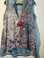 #802 Dancer’s Vest with Removable Felted Closure with African Beads