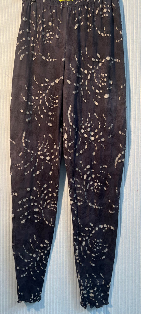 #816 Laser-Cut Cotton Grey Hand-Dyed Over-Dyed Grey Leggings