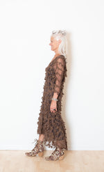 Sale #38 Brown Textural Lace Flapper's Dress