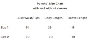 Sale #98 Fern Pattern Poncho Tunic