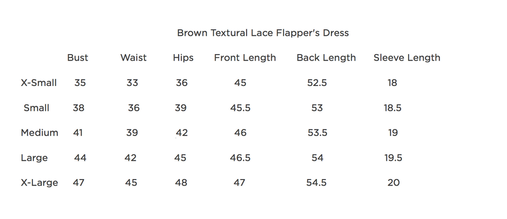 Sale #38 Brown Textural Lace Flapper's Dress