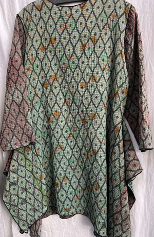 Sale #13 Antique Kantha Cloth Reversible Flying Tunic