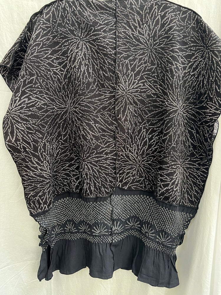 Sale #368 Vest Easy Japanese Silk Shibori