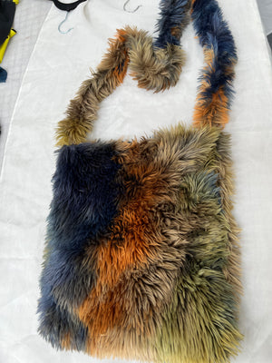 Sale #490 Purse Italian Faux Fur Lined Snap