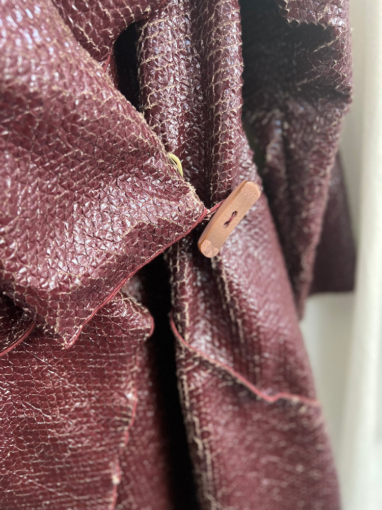 Sale #132 High Flying Belgian Crackled Faux Leather Coat