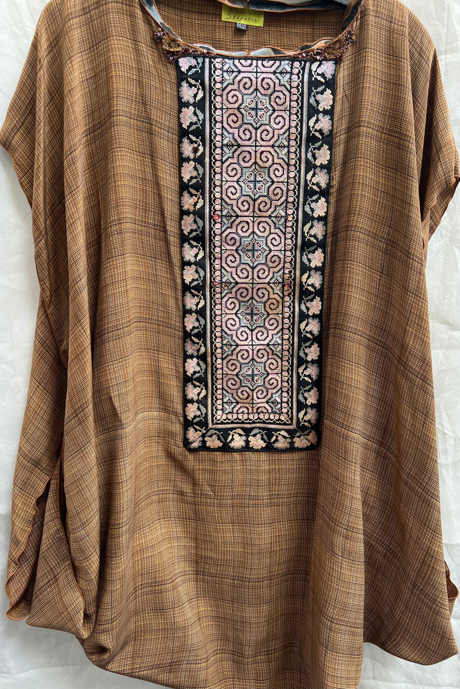 Sale #354 Tunic Dress Silk Thai Needlepoint
