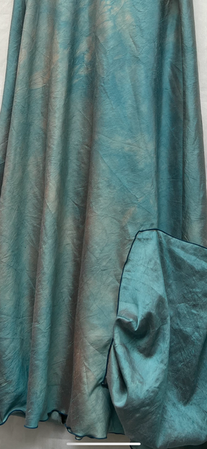 #642 Snappy Dress Aqua Silk