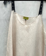 #663 Snappy Dress Off-White Pleated Silk