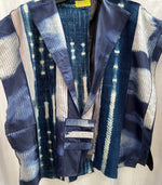#377 Vest Easy West African Handwoven, Hand-Painted Silk, French Silk