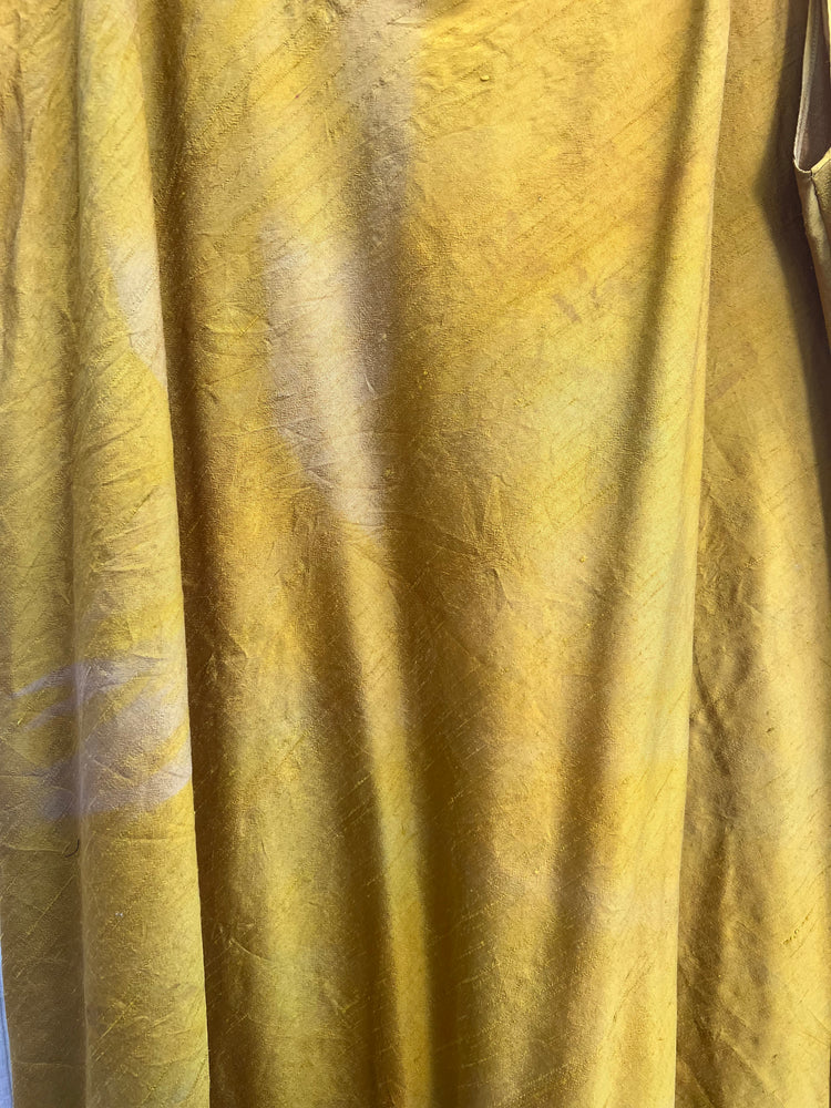#602 Snappy Silk Dress Tumeric