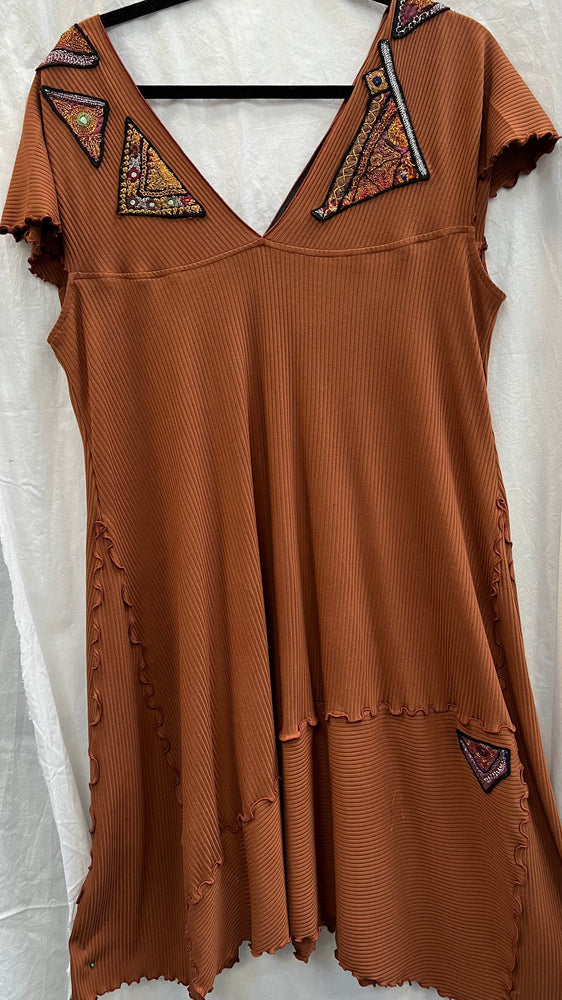 Sale #350 Tunic Dress Antique Rajasthani Metallic Embroidery