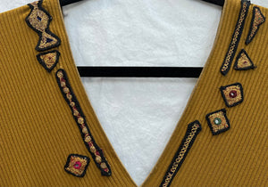 Sale #352 Tunic Dress Antique Rajasthani Metallic Embroidery