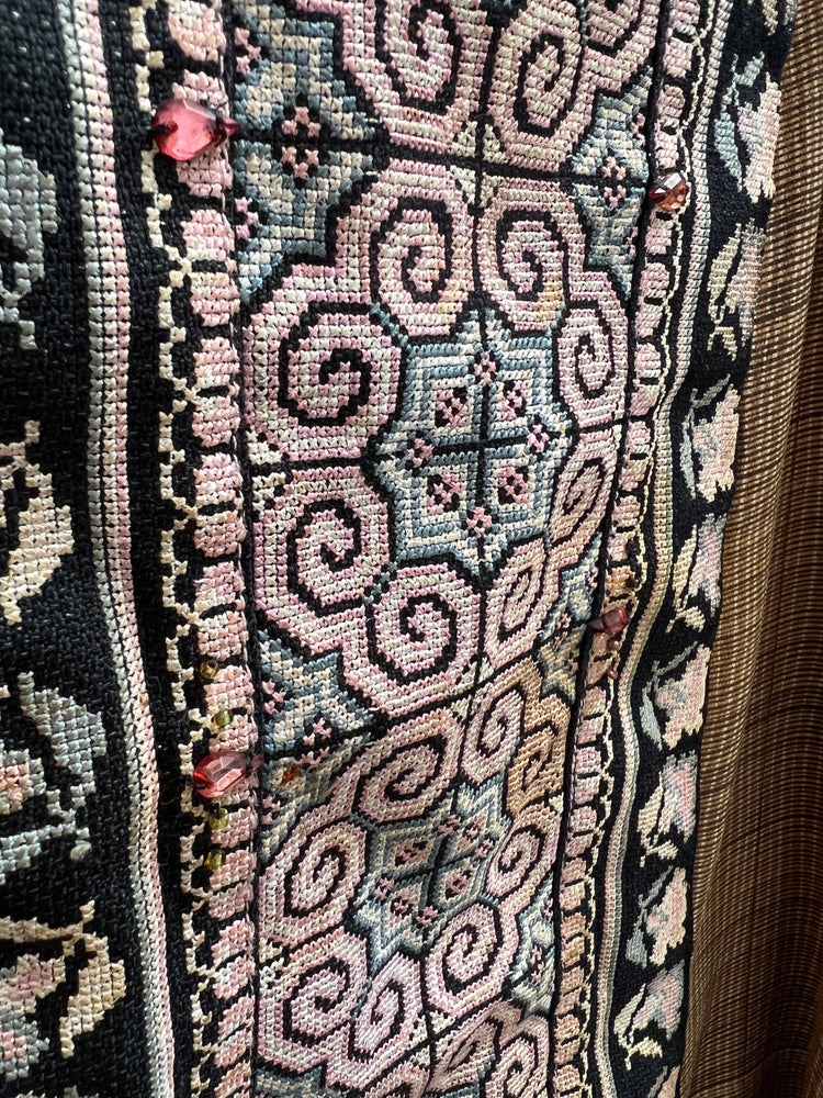 Sale #354 Tunic Dress Silk Thai Needlepoint