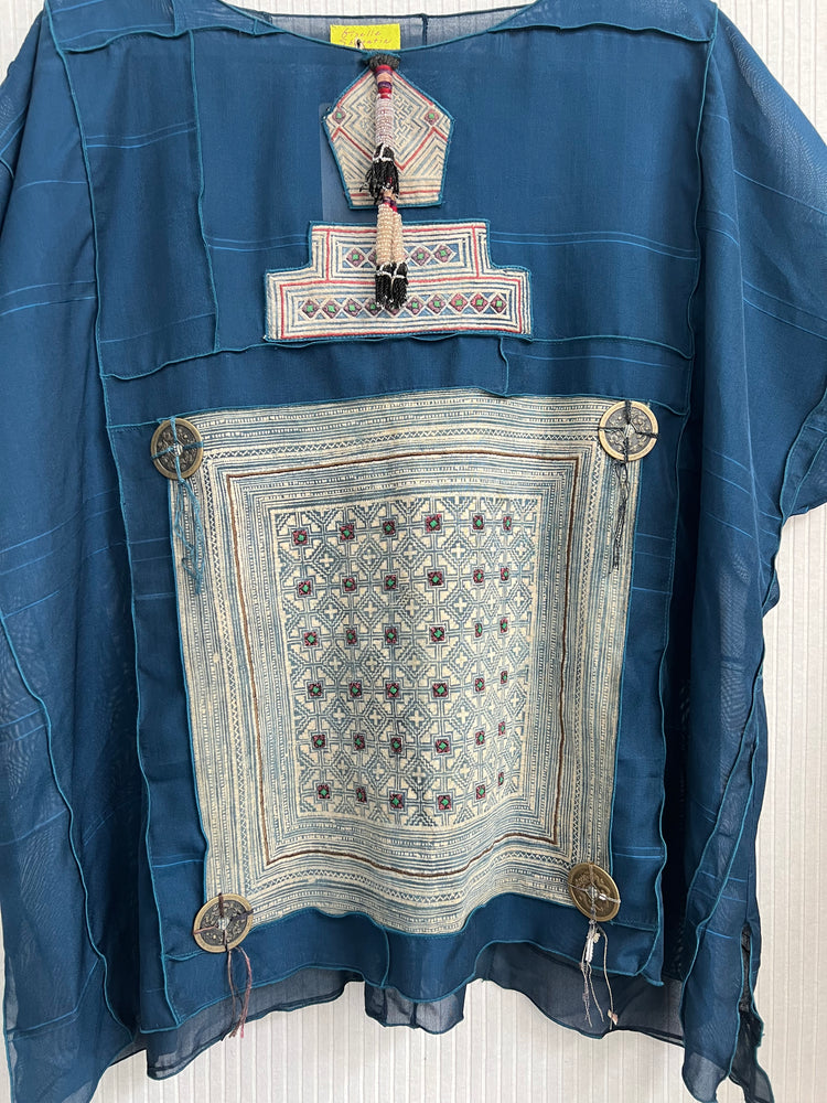 #570 QT Silk Kimono Fabric-Japan-Hmong Needlework