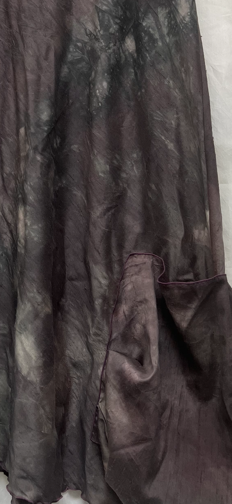 #645 Snappy Dress Grey/Plum Silk