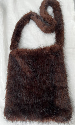Sale #412 Purse Faux Fur Lined with Snap Closure